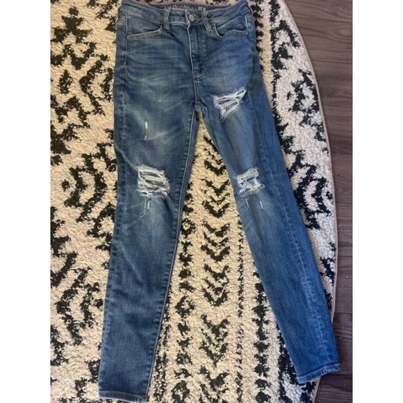 American Eagle jeans size 2 skinny distressed - Picture 6 of 15